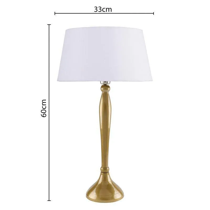 Royal Ovoid Gold Fabric Table Lamp - Gold media 5
