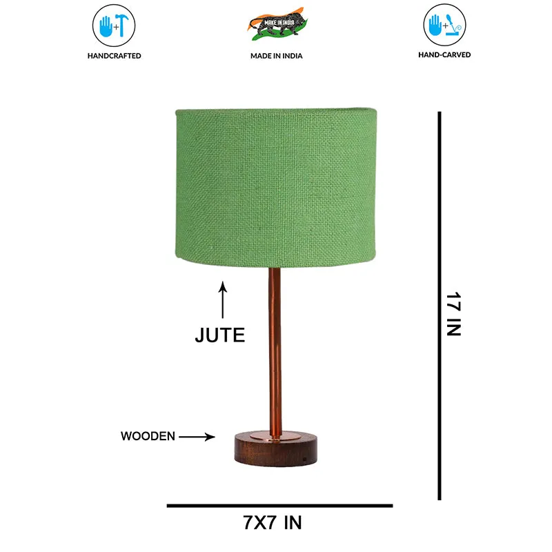 Sienna I Rodin Wooden Table Lamp - Green,Copper,Brown media 7