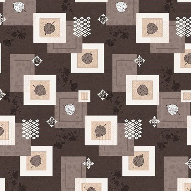 Thelma Printed Microfiber Bedsheet (Brown) - 180 GSM media 5