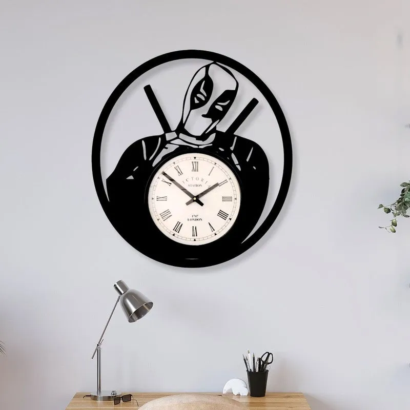 Maskara Steel Analog Wall Clock - Black media 1
