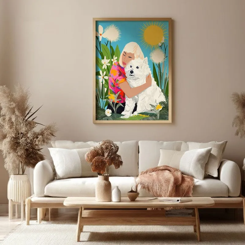Bloomelle Canvas Wall Painting With Brown Frame media 4
