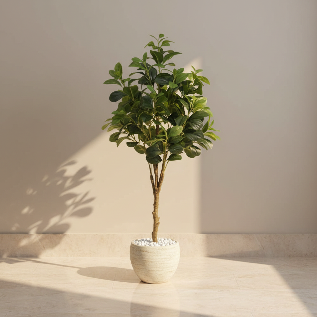 Peperomia Artificial Plant Without Pot - 3.9 Feet