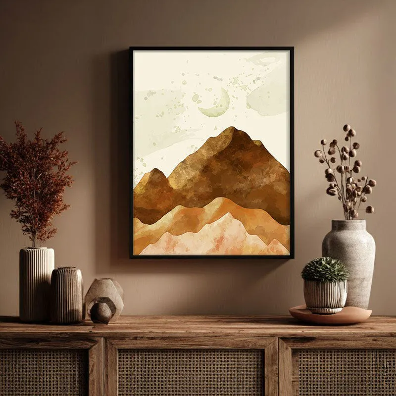 Sandy Peaks Archival Paper Wall Art With Frame media 3