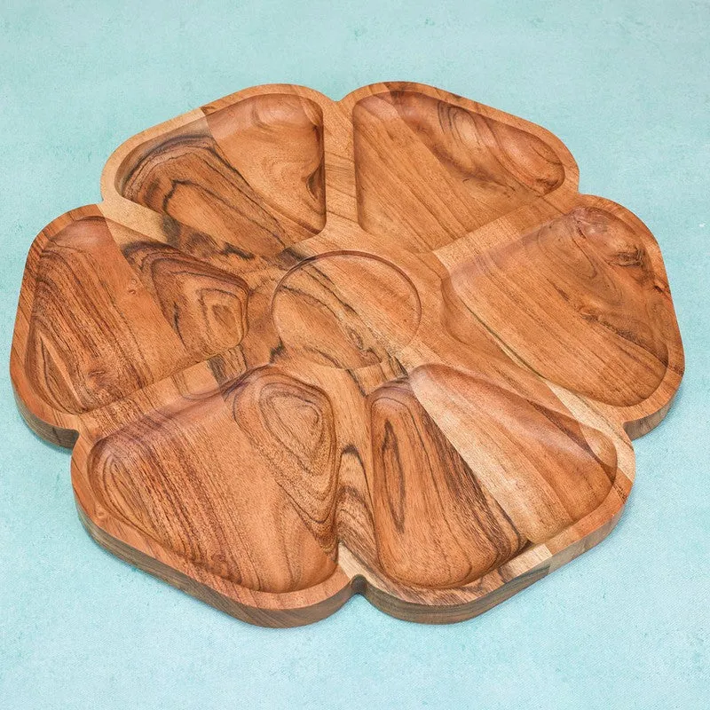 Wood Wave Dining (Wood,Ceramic) Platter - Two Piece Set media 7