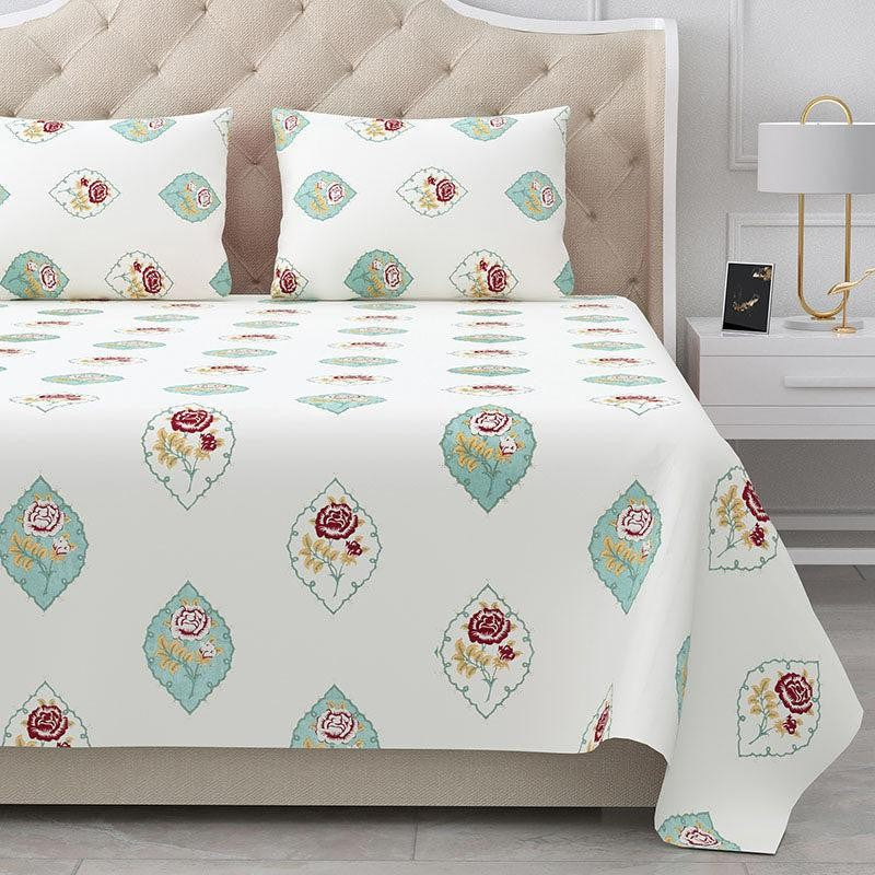 Istanbul Rose Ethnic Cotton Bedsheet - 180 TC media 3