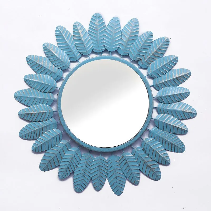 Celeste Floral Halo Wall Mirror (Blue) media 3