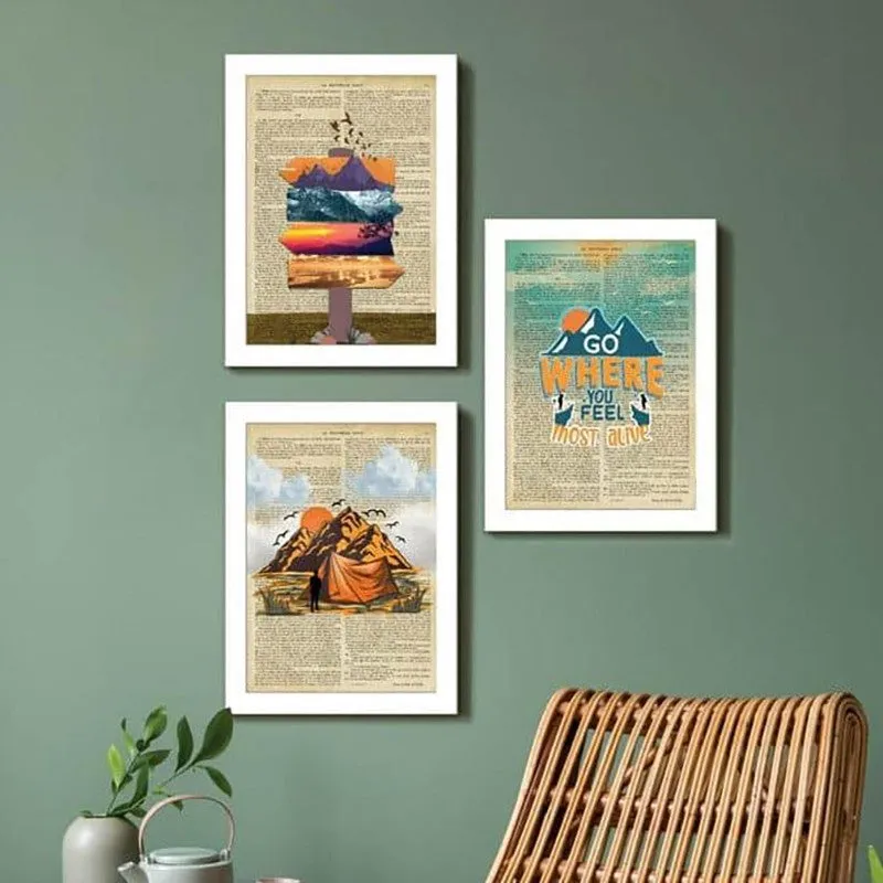 Travel Trail Wall Art - Set Of Three media 1