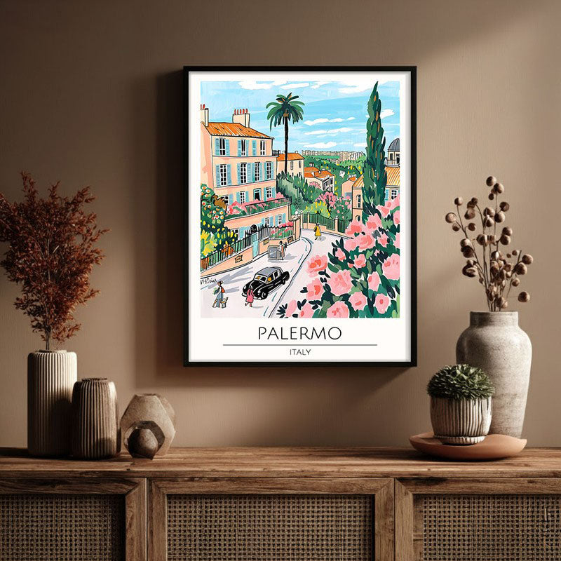 Vintage Palermo Framed Canvas Wall Painting media 3