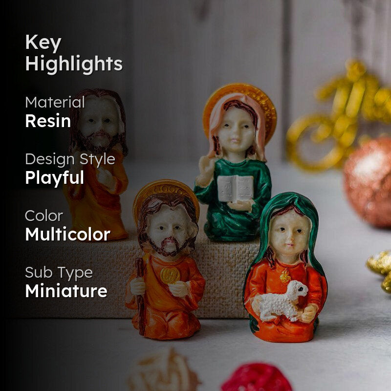 Eternal Nativity Resin Figurine - Set Of Four media 2