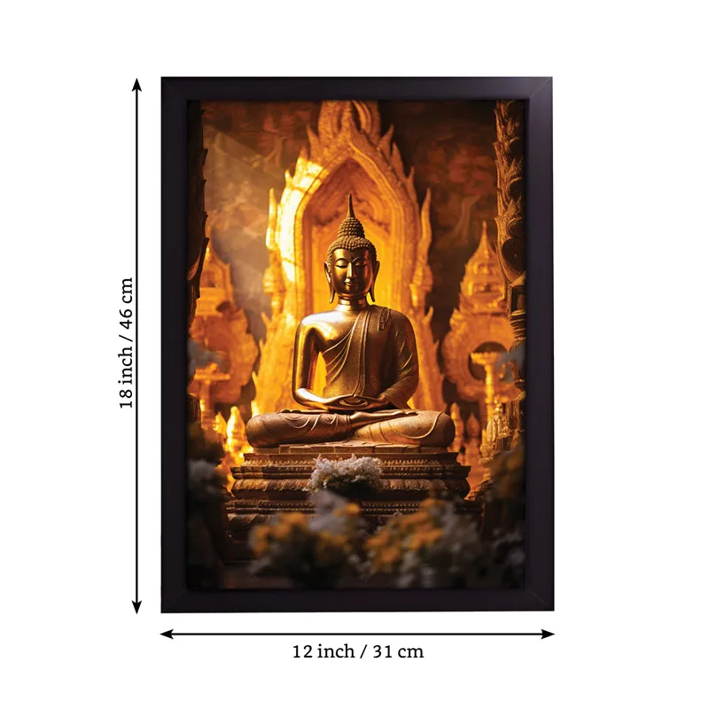 Ethereal Serenity Buddha Wall Painting media 7