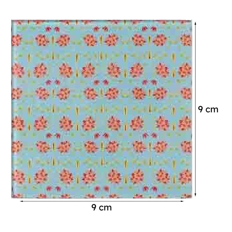 Magnate Mughal Floral Blue Square Coasters - Set Of Four media 5