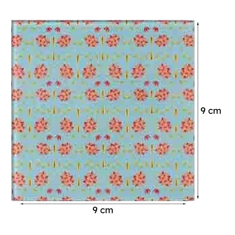 Magnate Mughal Floral Blue Square Coasters - Set Of Four media 5