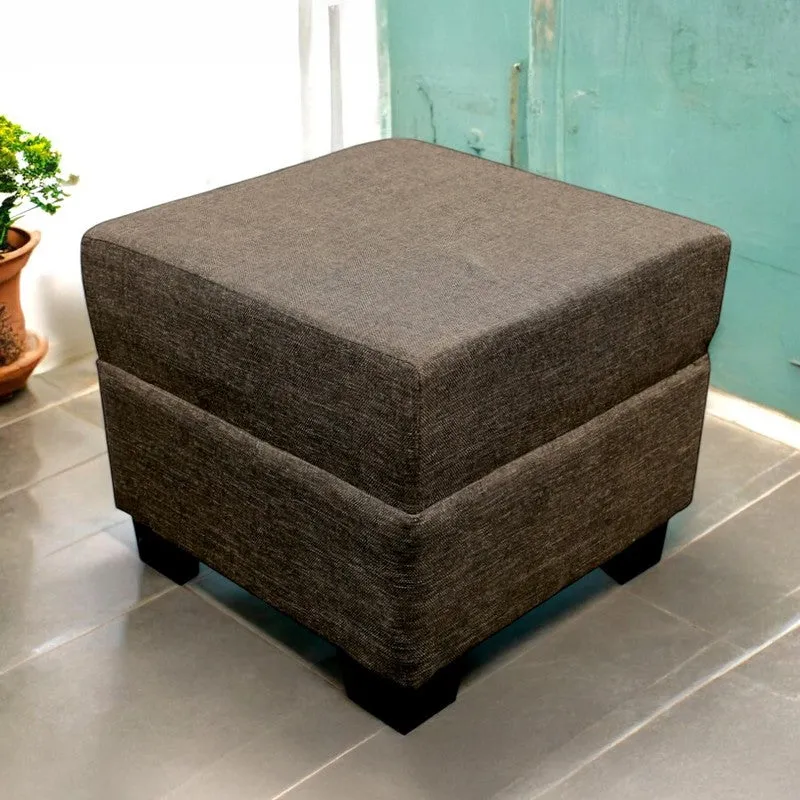 Krixon Pine Wood Pouffe (Brown) - Set Of Two media 4