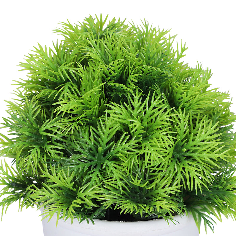 Aalto Artificial Plant With Black Plastic Pot (Green & Yellow) - Set Of Two media 2