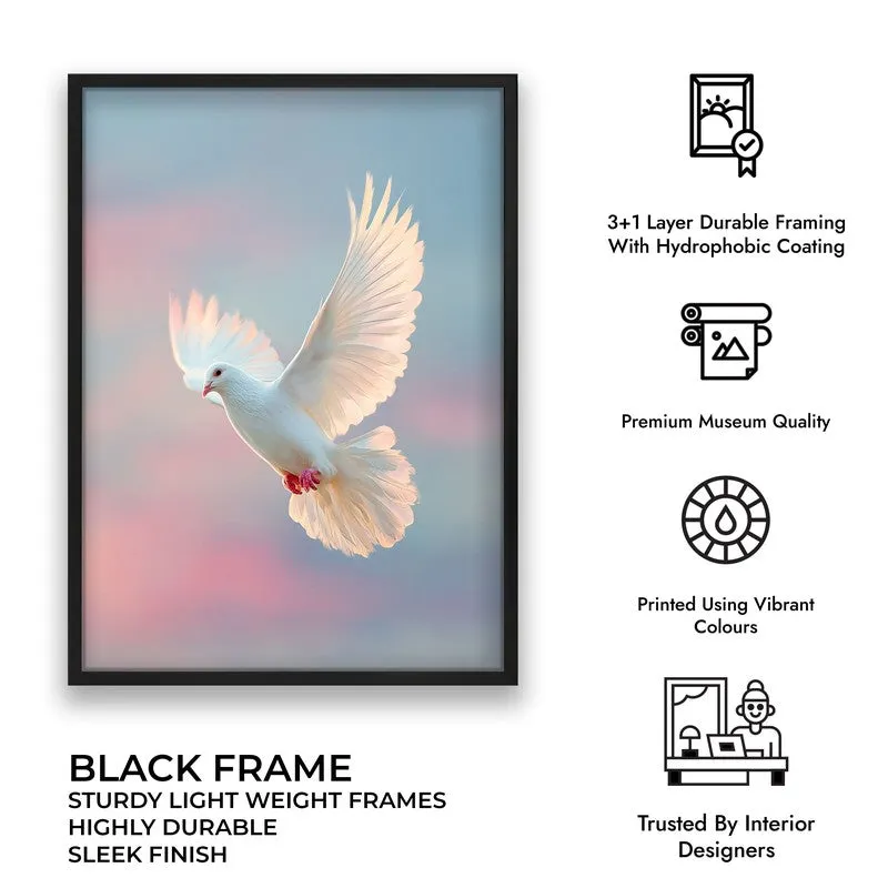 Soaring Stillness Archival Paper Wall Painting With Black Frame media 7