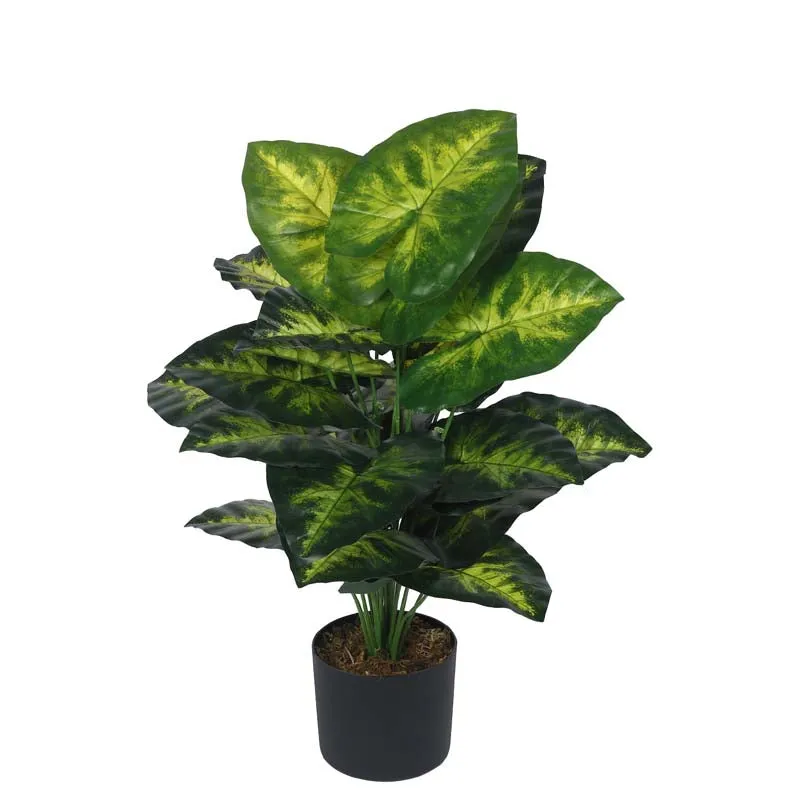 Faux Lush Monstera Plant With Black Plastic Pot - 2.6 Feet media 4