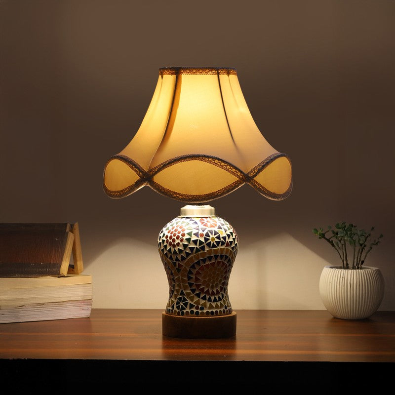 Aurenique Arc Wooden Table Lamp - Multicolor