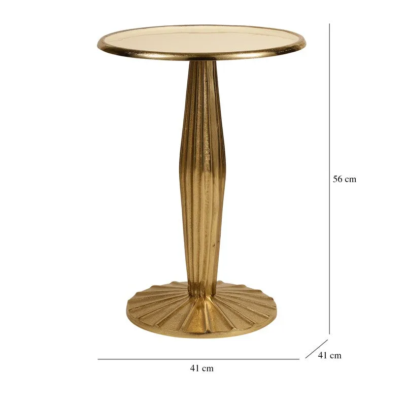 Bamboo Design Wooden Aluminum Side Table - Large media 7