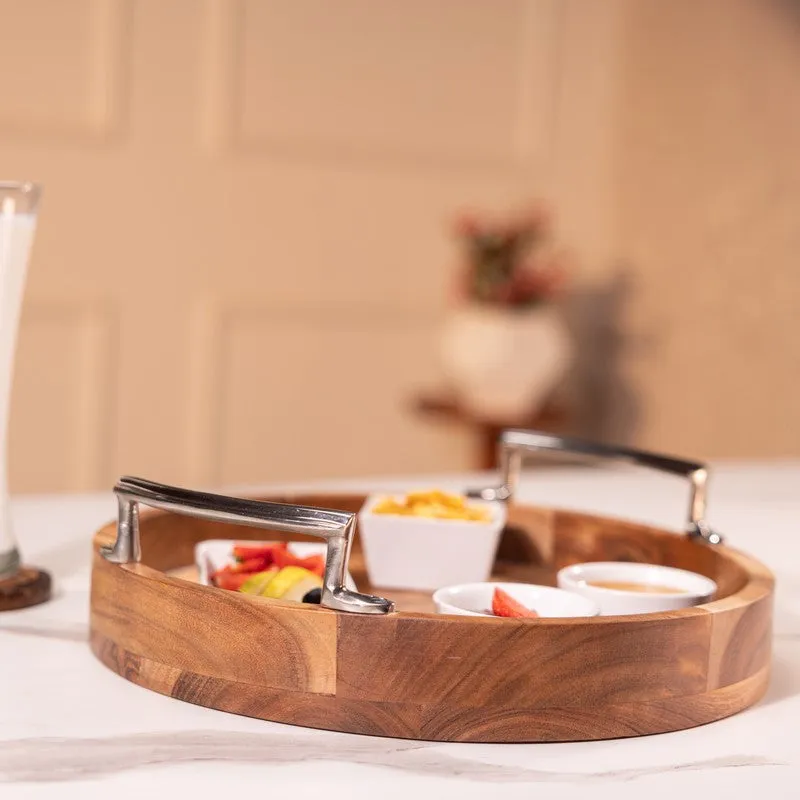 ArtisanTouch Wood Serving Tray - Brown media 7