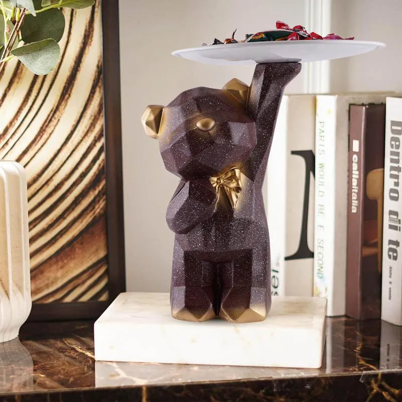Teddy's Treat Painted Polyresin Show Piece - Coffee media 1