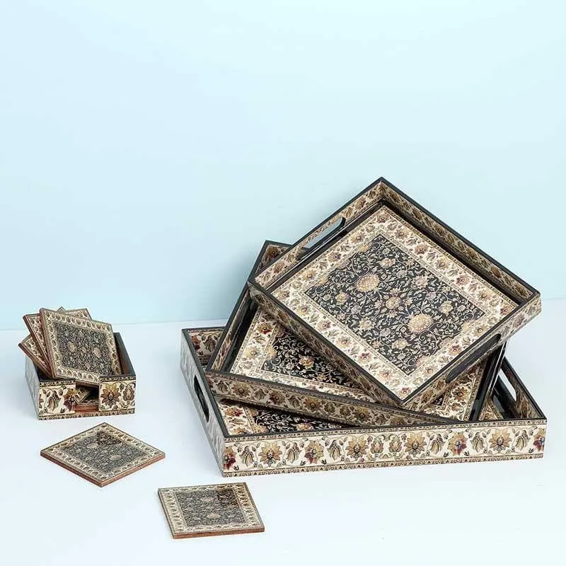 Inaayat Serving Tray & Coaster - Set Of Three media 5