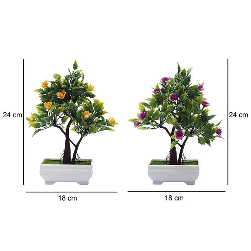 Deya Faux Plant In Nesha Pot (24 cms) - Set Of Two media 4