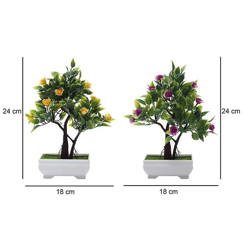 Deya Faux Plant In Nesha Pot (24 cms) - Set Of Two media 4