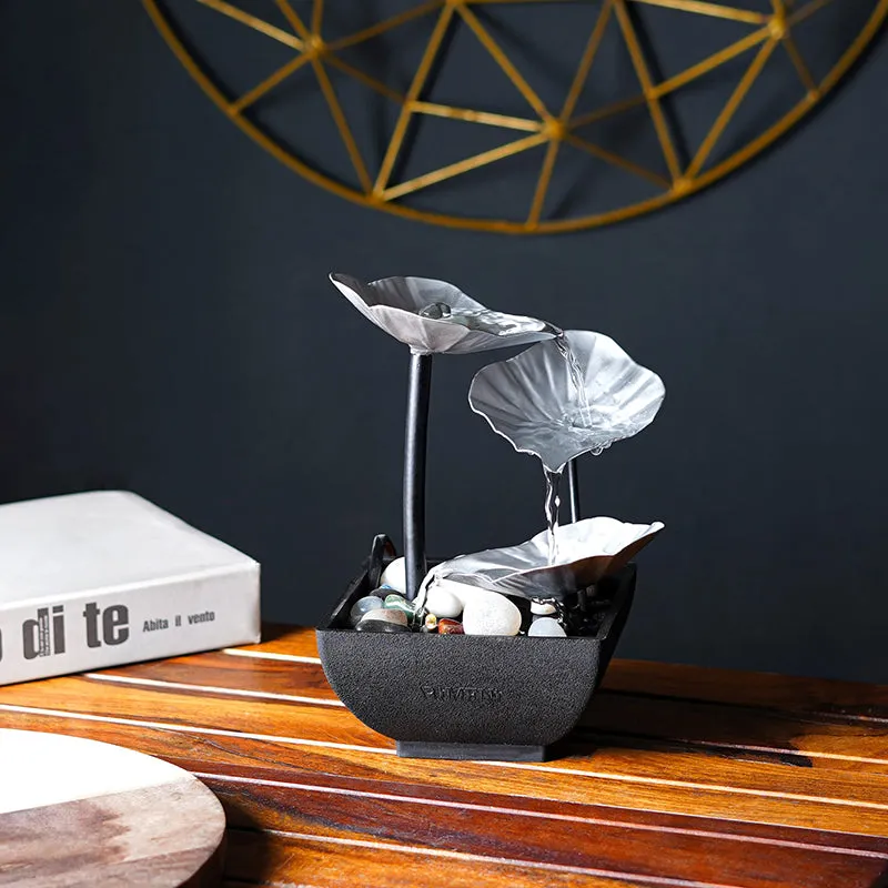 Lily Flow Table Top Fountain - Silver media 7