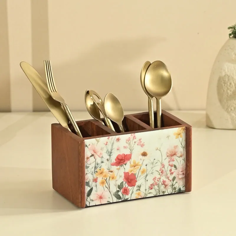 Vervina Wood Cutlery Stand media 1
