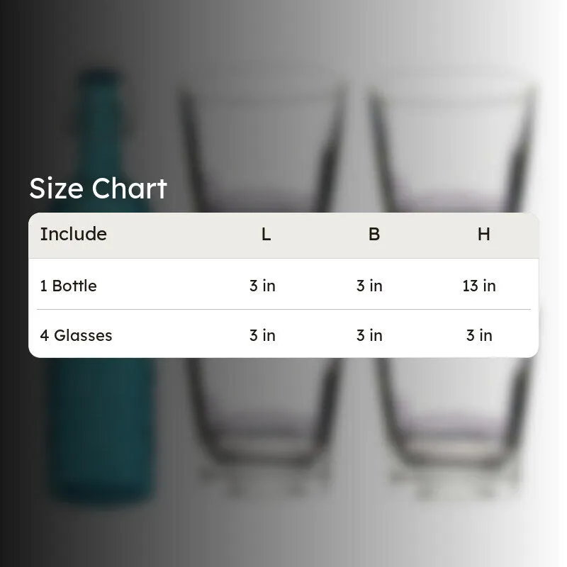 Quentin 1000 mL Water Bottle With 180 mL Glasses - Five Piece Set media 7