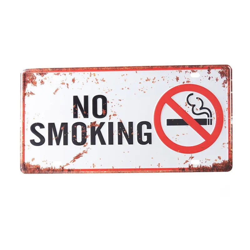 No Smoking Sign Plate Metal Wall Accent media 6
