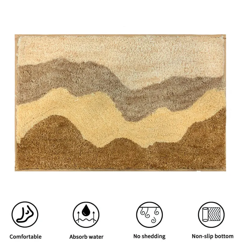 Soft Waves Microfiber Bath Mat - Yellow media 8