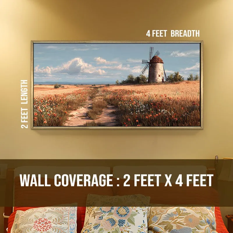 Pastoral Wind Canvas Wall Painting With Frame media 9
