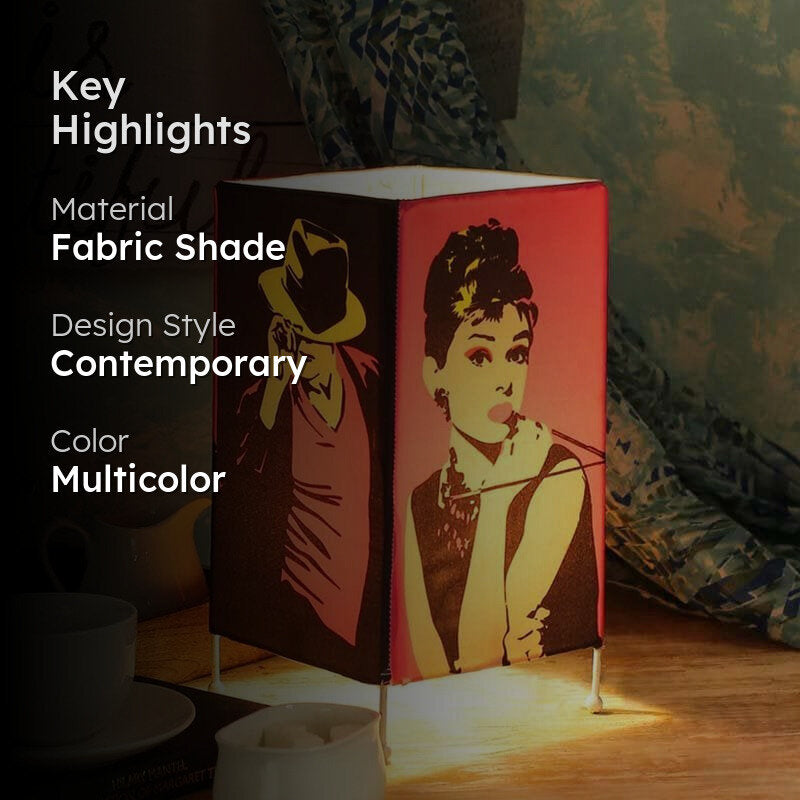 Take Me Back Fabric Table Lamp - Multicolor media 2