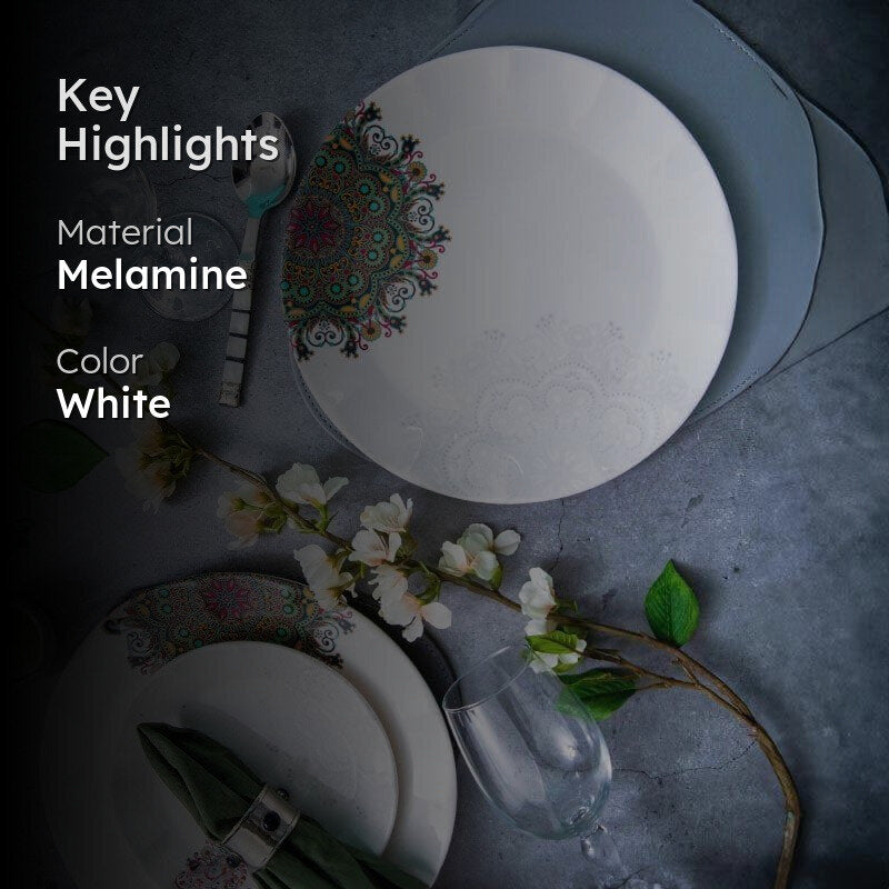 Servewell Jaren Melamine Dinner Plate - Set Of Six media 2