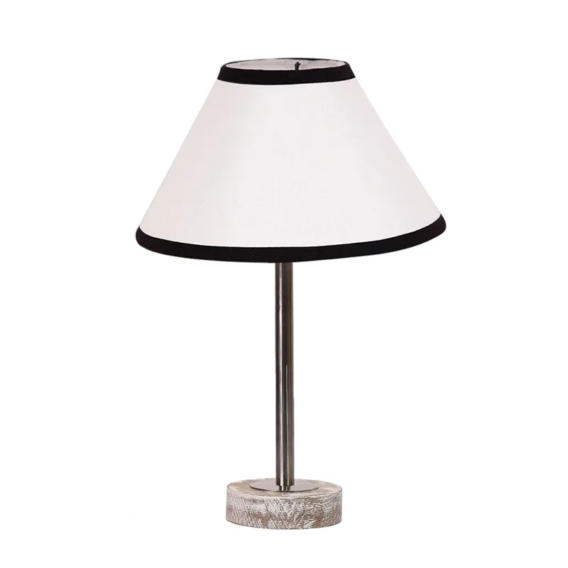 Cotin II Stripe Rodin Wooden Table Lamp - White,Silver media 4