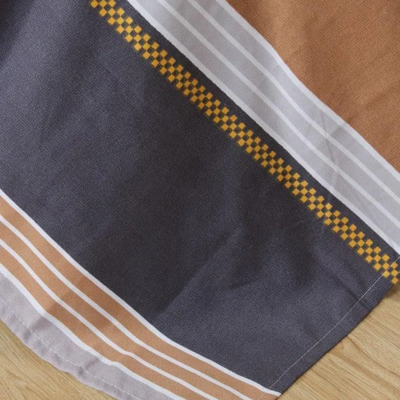 Siesta Stripes Microfiber Bedsheet (Brown) - 125 GSM media 4