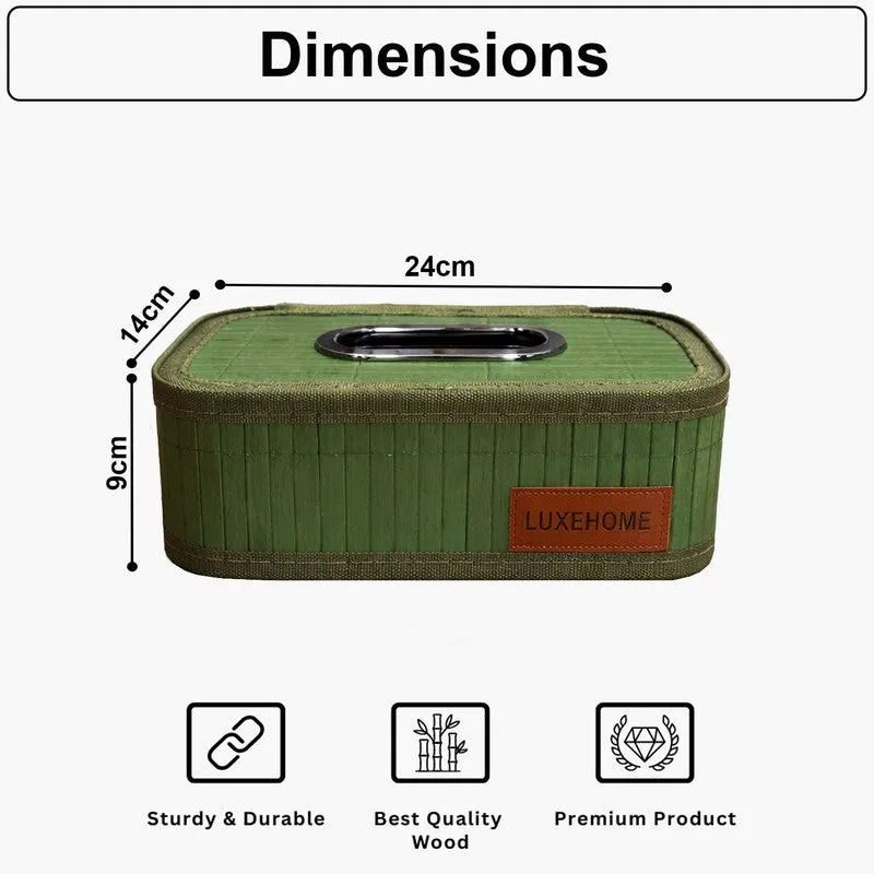 EcoNest Bamboo Tissue Holder - Green media 10
