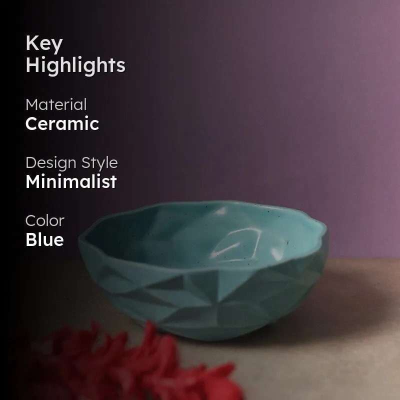 Noemi Ceramic Snack Bowl (Blue) - 300 mL media 2