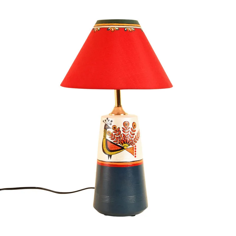 Indradatta Terracotta Table Lamp - Multicolor media 4