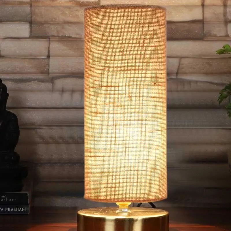 Muse It Fabric Table Lamp - Brown,Gold media 1