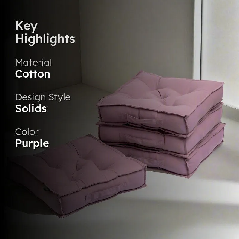 Tara Floor Cushion (Lilac Purple) - Set Of Four media 2