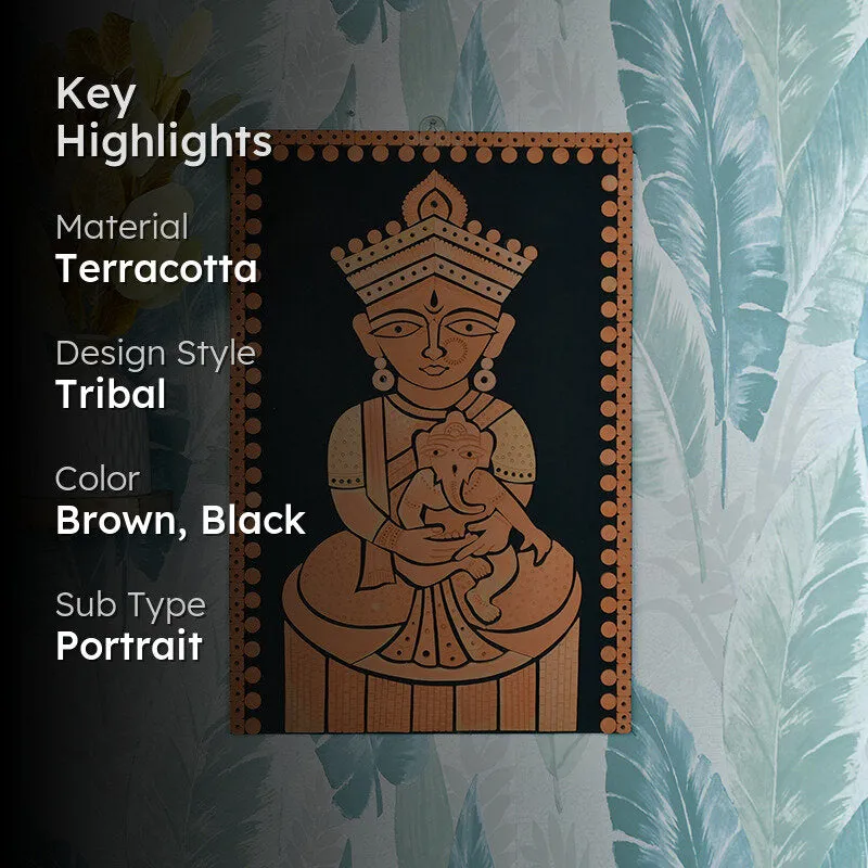 Ganesh Janani Terracotta Wall Art media 2