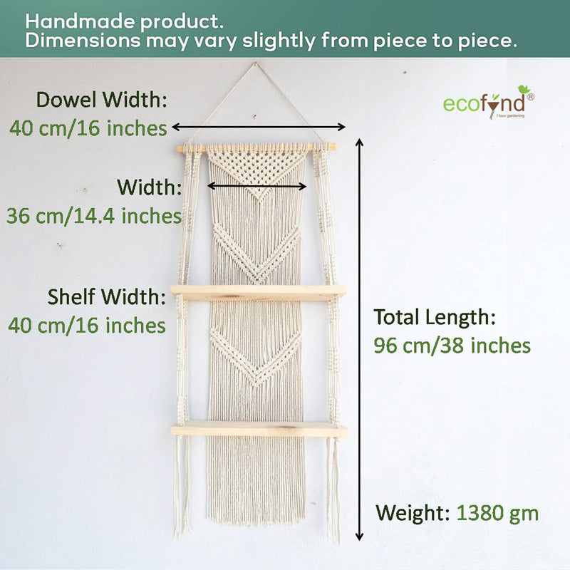 Aubri Macrame Wall Shelf media 8
