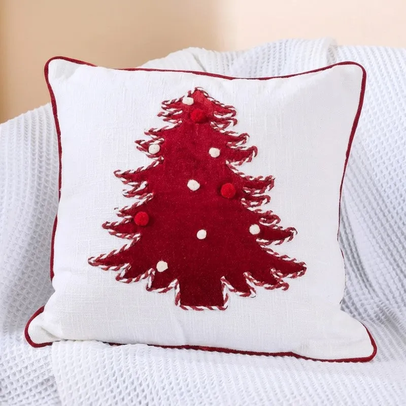 Festive Pine Cotton Cushion media 1
