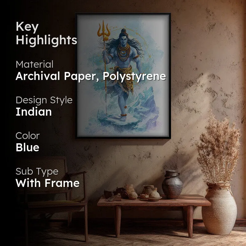 Mahadev with Trishul Divine III Archival Paper Wall Art media 2