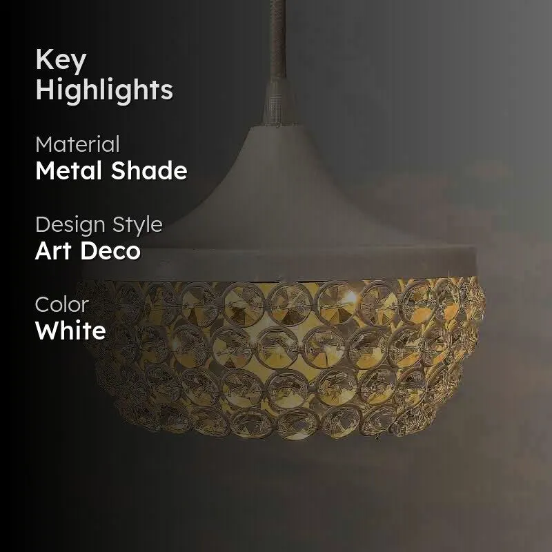 Tulip Metal Ceiling Lamp - White media 2
