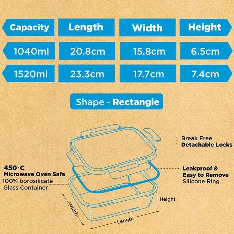 Bauble Glass Container (1040 & 1520 ML) - Set Of Two media 7