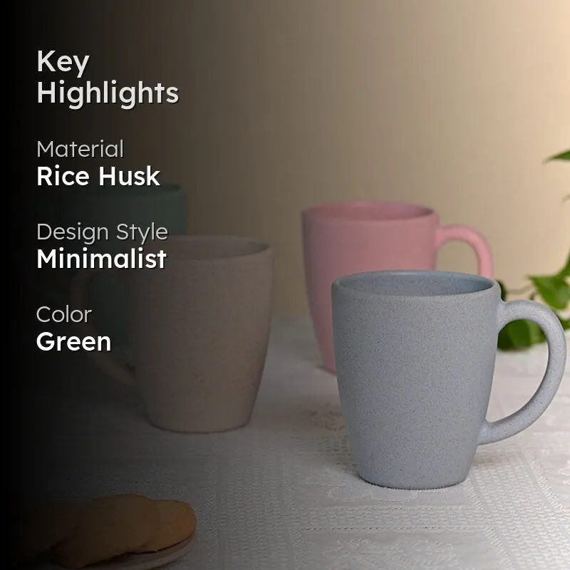 Natura Rice Husk Coffee Mug (300 mL Each) - Set of Four media 2