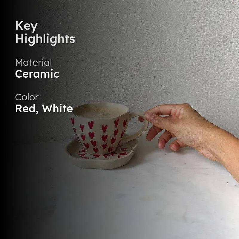 Hearty Glow Cup & Saucer (220 ML) - Two Piece Set media 2